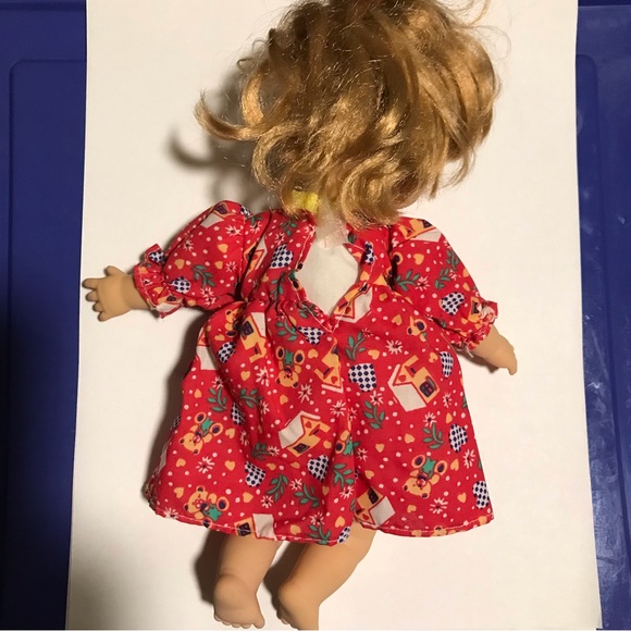 VTG 1990’S WAY OUT TOYS 9” FRECKLES POUT BLONDE PONYTAIL EXPRESSION DOLL - Picture 7 of 16